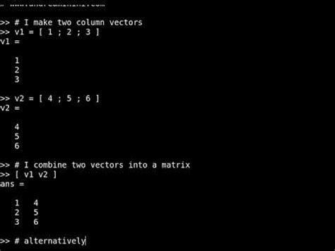 Image result for MATLAB Columb Vector