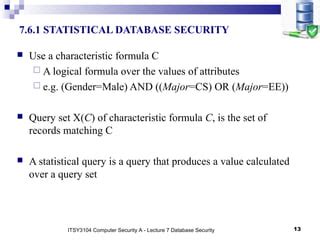 Toradh íomhá ar Statistical Database Security Topics for PPT