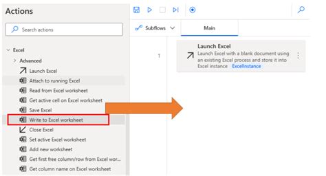 Image result for Power Automate Desktop Write to Excel Worksheet