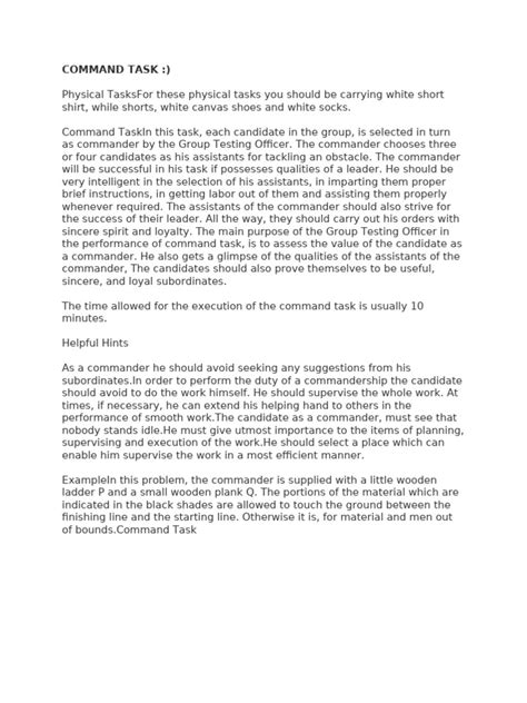 Image result for Command Task Exercise