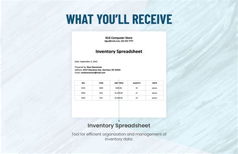 Inventory Spreadsheet Template in Google Docs, Google Sheets, Pages ...