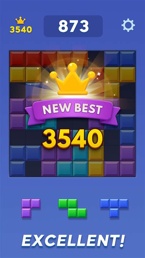 Toradh íomhá ar Game Over Block Blast Scene