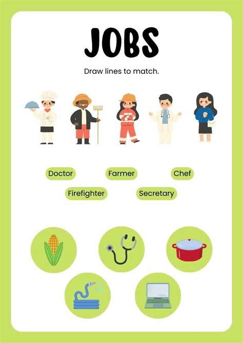 Image result for Jobs Matching Worksheet