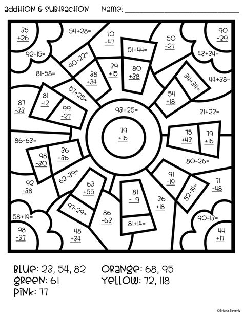 Image result for Math Double-Digit Addition Coloring Worksheets