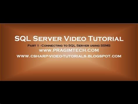 Image result for Kudvenkat SQL Server for Beginners 60