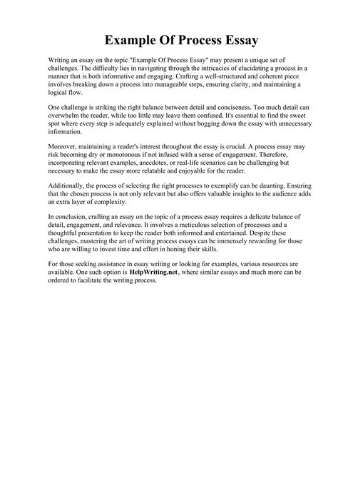 Image result for Process Analysis Essay Examples