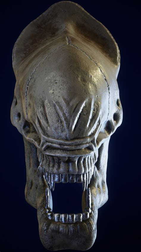 Afbeeldingsresultaten voor Alien Skull Drawing Reference