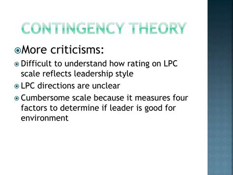 Image result for Contingency Theory PowerPoint