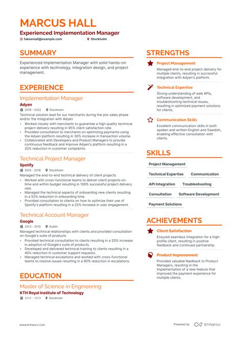 Image result for Work Implementation in Resume