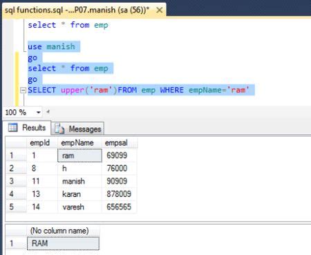 How to Write Upper Function in SQL MS Access に対する画像結果