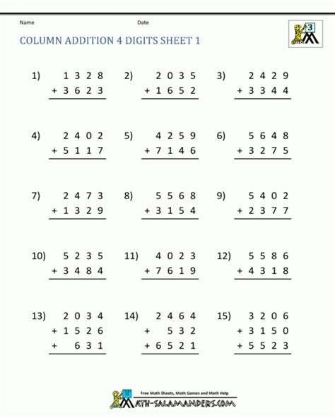 Image result for Grade 4 Math Worksheet Problem Solving Addition