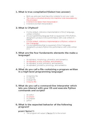 Image result for Python Module 2 Test Answers