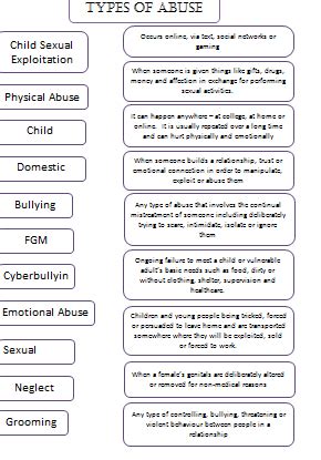 Image result for Safeguarding Types of Abbuse