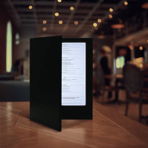 Luxury Menu Covers | Illuminated Restaurant LED Menu Cover