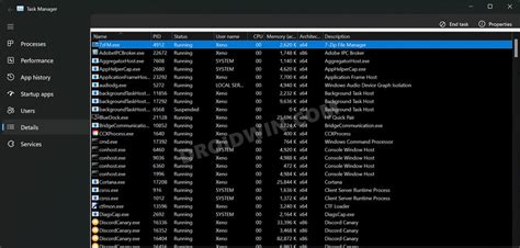 Bildergebnis für Task Manager Windows 11 Dark Mode