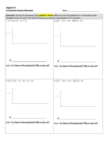 Basic Polynomial Division Worksheet D with Worksheet and Answer Worksheet に対する画像結果
