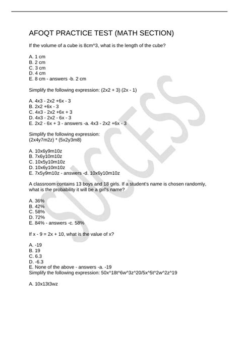 Afbeeldingsresultaten voor AFOQT Practice Test Math