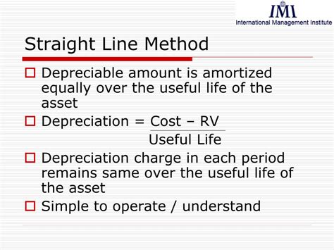 Image result for Straight Line Method Format