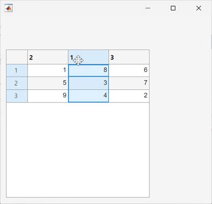 Image result for MATLAB UI Table in Figure