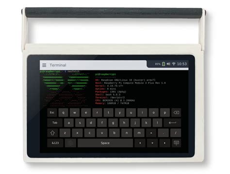 Toradh íomhá ar Raspberry Pi Compute Module Tablet