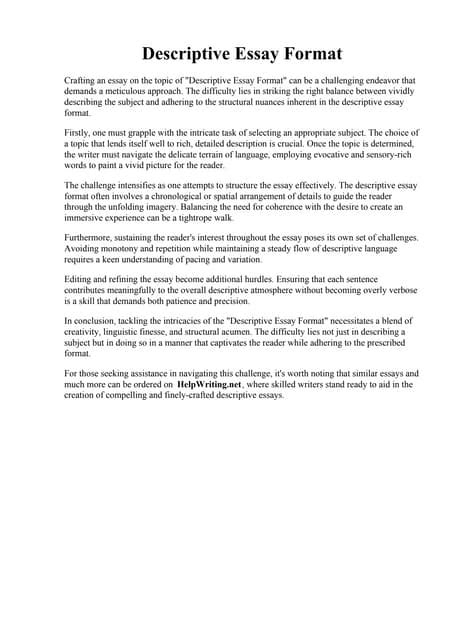 Image result for Descriptive Form