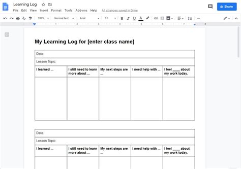 Toradh íomhá ar Study Log Example