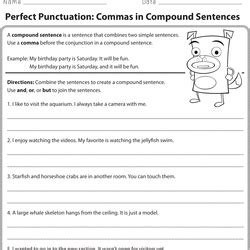 Image result for Using Commas in Compound Sentences Worksheet