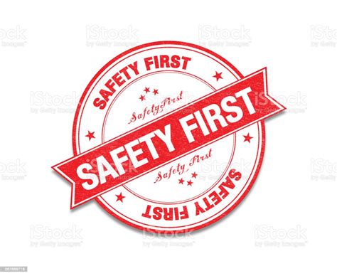 Image result for Safety First Sign Red