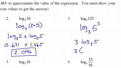 Image result for Logarithm Expression