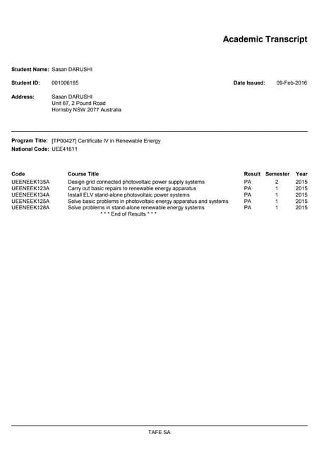 Image result for Job Transcript