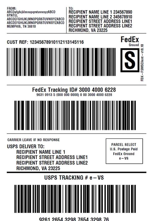 Toradh íomhá ar FedEx Cargo Container Label
