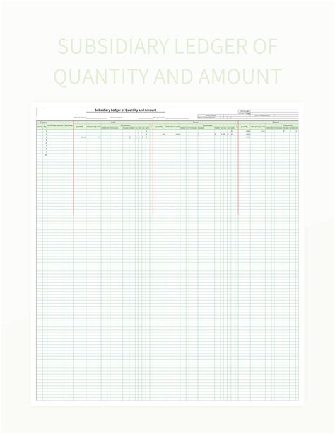 Toradh íomhá ar Subsidiary Ledger Format