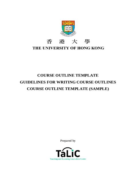 Image result for Course Outline Sample Form