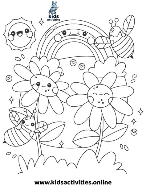 Image result for Simple Spring Coloring Pages for Kids