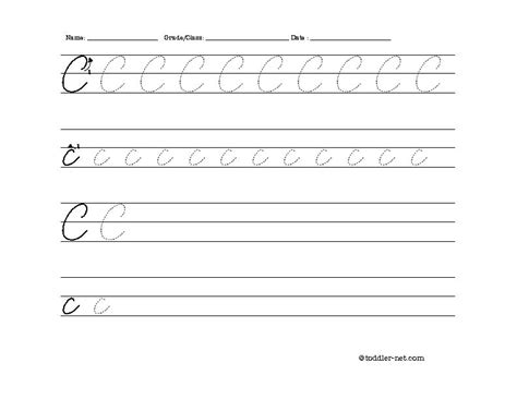 Image result for Cursive C Worksheet