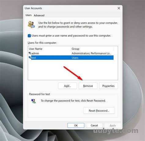 Image result for Netplwiz User Account Remove
