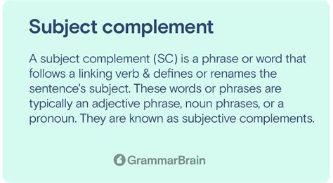 Subject Complement Noun. Examples に対する画像結果