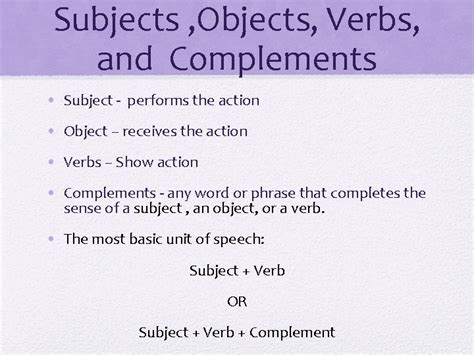 Image result for Subject Verb Object Complement