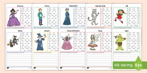 Image result for Character Worksheet Writing