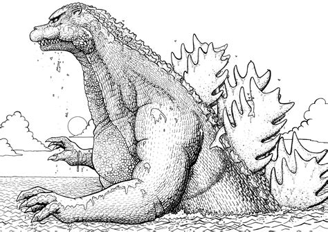 Godzilla Coloring Pages Printable に対する画像結果