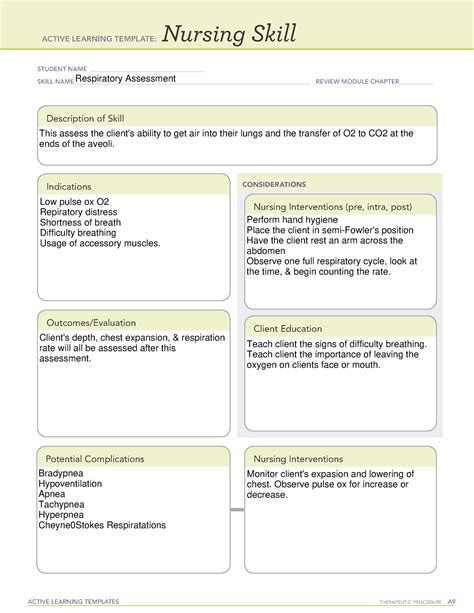 Toradh íomhá ar Respiratory Assessment