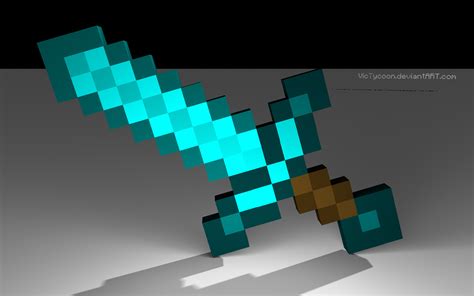 Toradh íomhá ar Minecraft Diamond Sword 3D