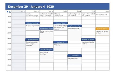 Toradh íomhá ar Project Management Calendar