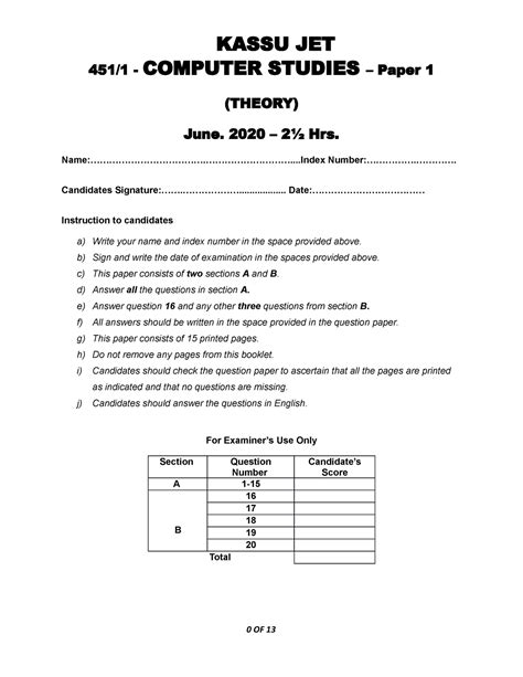 Image result for Computer Paper 1 Question and Answer