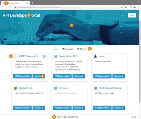 API Developer Portal に対する画像結果