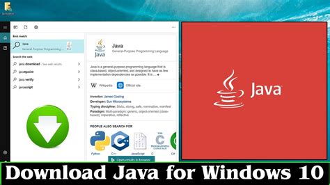 Afbeeldingsresultaten voor Java Download for Wid 10