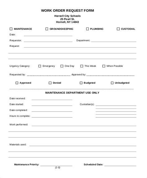 Afbeeldingsresultaten voor Work Order Request Form Template