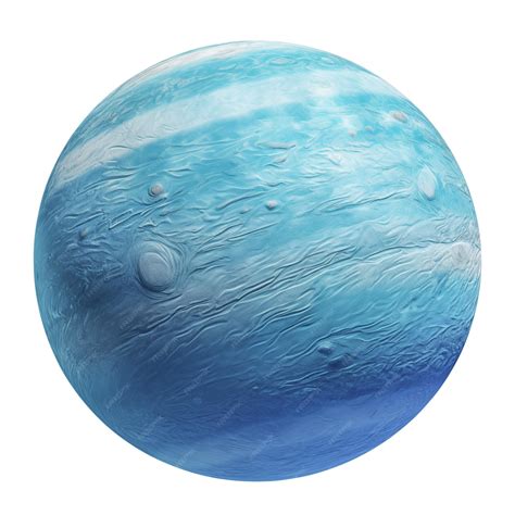 Premium Photo | Realistic image of blue planet neptune on a transparent ...