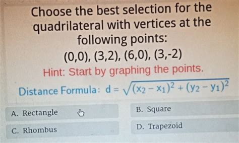 Toradh íomhá ar Graphing Distance Formula