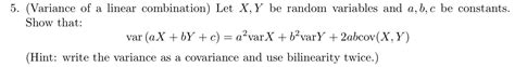 Image result for Variance of Linear Combination